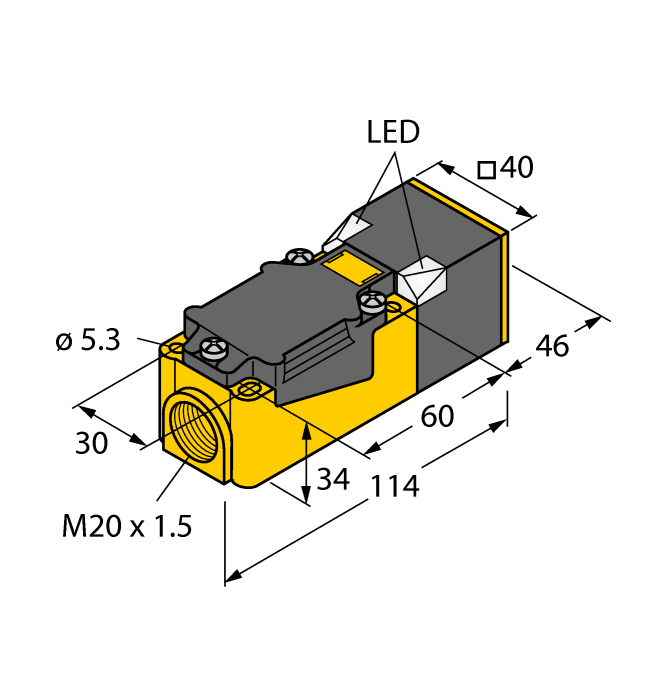 Induktiver Sensor mit erhöhtem Schaltabstand I12H012